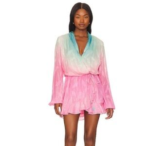 Rococo Sand Mini Dress in Ombré Pink L